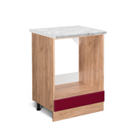 Vicco Mobile per forno da incasso Rosso lucido 60 cm PL Marmo