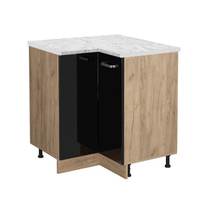 Vicco Mobile ad angolo cucina Nero lucido 75.6 cm PL Marmo