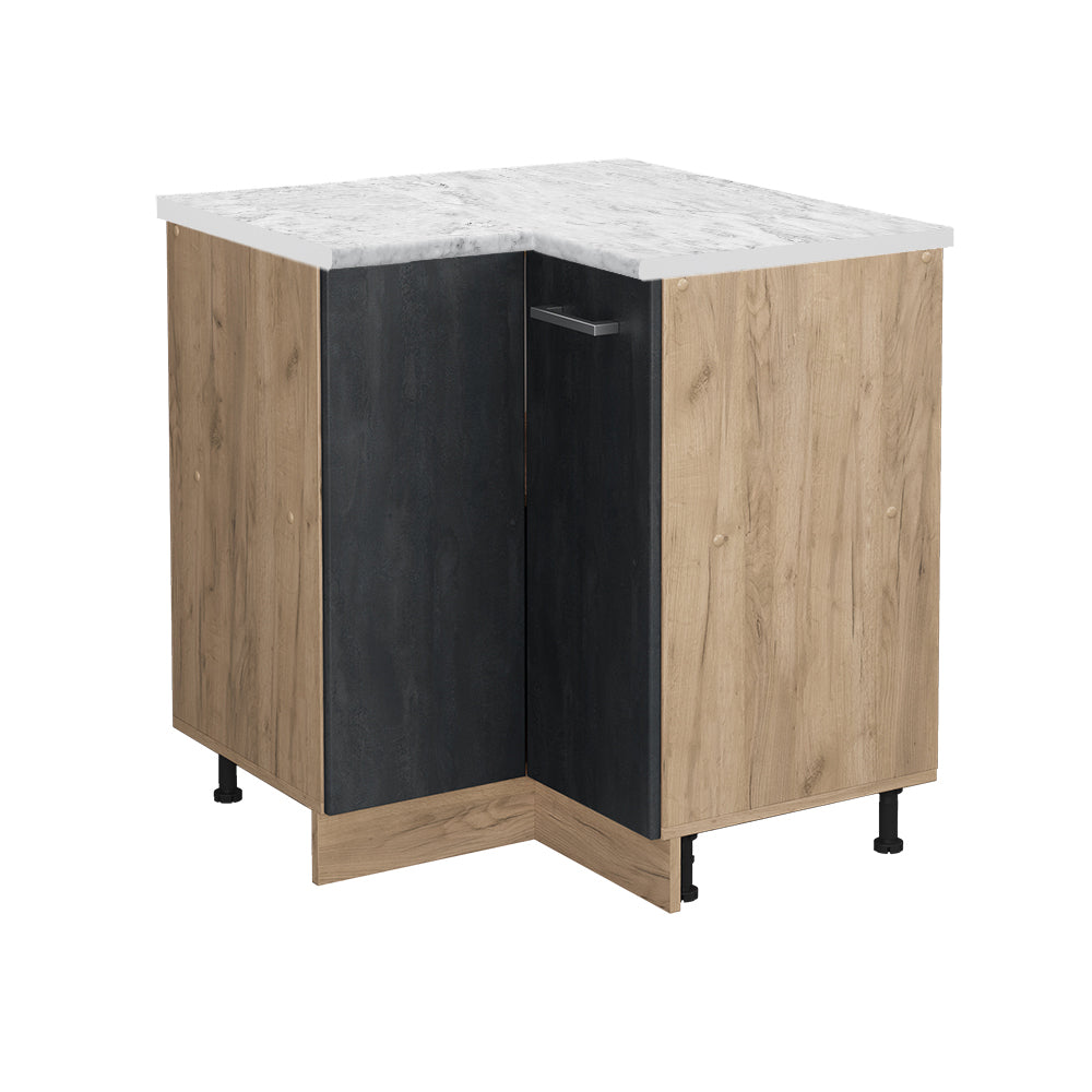 Vicco Mobile ad angolo cucina Calcestruzzo nero 75.6 cm PL Marmo
