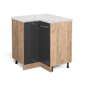 Vicco Mobile ad angolo cucina Antracite lucido 75.6 cm PL Marmo
