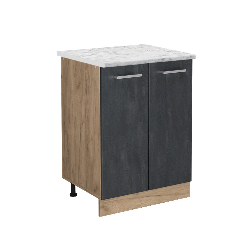 Vicco Mobiletto base cucina Calcestruzzo nero 60 cm PL Marmo