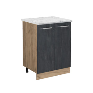 Vicco Mobiletto base cucina Calcestruzzo nero 60 cm PL Marmo