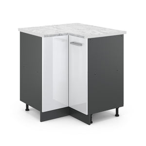 Vicco Mobile ad angolo cucina Bianco lucido 75.6 cm PL Marmo