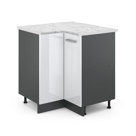 Vicco Mobile ad angolo cucina Bianco lucido 75.6 cm PL Marmo