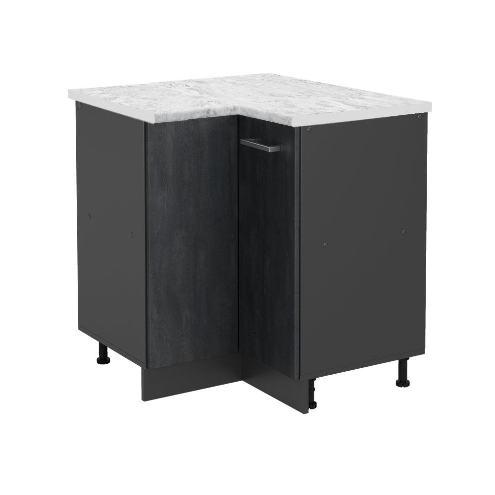 Vicco Mobile ad angolo cucina Calcestruzzo nero 75.6 cm PL Marmo