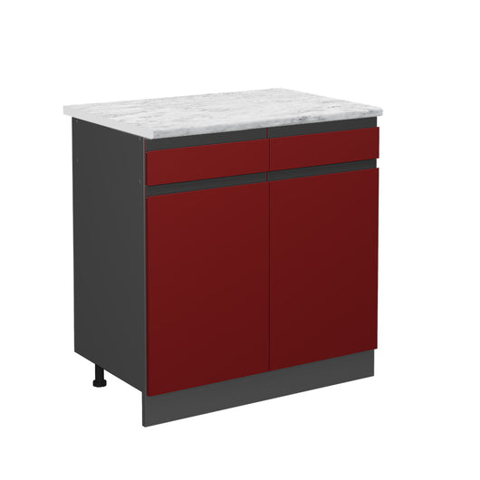 Vicco Mobiletto base per cucina Rosso 80 cm PL Marmo