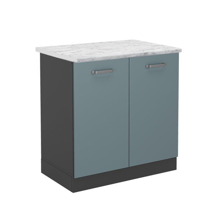 Vicco Mobile lavello cucina Grigio-blu 80 cm PL Marmo