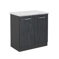 Vicco Mobile lavello cucina Calcestruzzo nero 80 cm PL Marmo