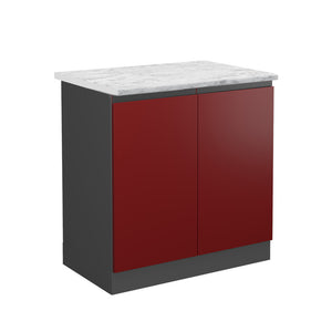 Vicco Mobile lavello cucina Rosso 80 cm PL Marmo
