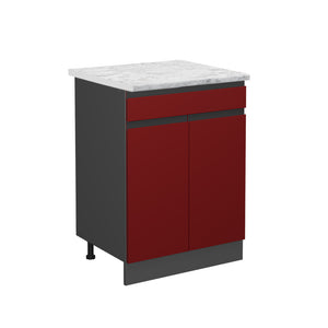 Vicco Base da cucina Rosso 60 cm Marmo AP
