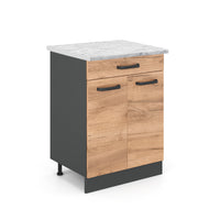 Vicco Mobiletto base per cucina Quercia dorata 60 cm PL Marmo