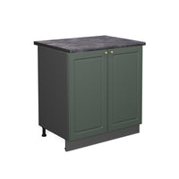 Vicco Mobile lavello cucina Verde-oro Country House 80 cm con ripiano, PL Antracite