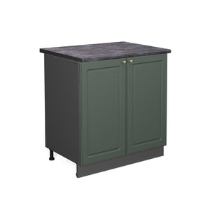 Vicco Mobile lavello cucina Verde-oro Country House 80 cm con ripiano, PL Antracite