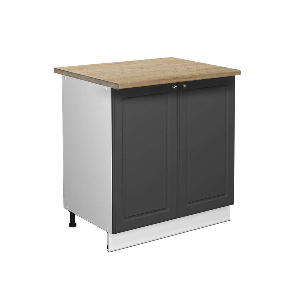 Vicco Mobile lavello cucina Antracite-oro 80 cm con ripiano, PL Rovere