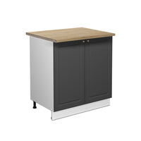 Vicco Mobile lavello cucina Antracite-oro 80 cm con ripiano, PL Rovere