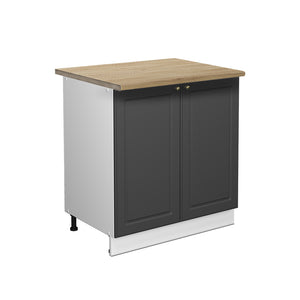 Vicco Mobile lavello cucina Antracite-oro 80 cm con ripiano, PL Rovere