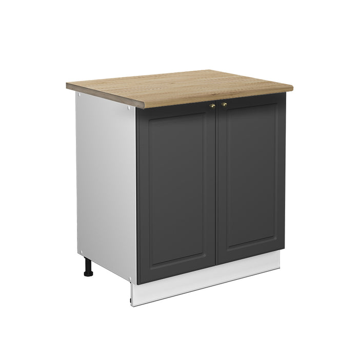 Vicco Mobile lavello cucina Antracite-oro 80 cm con ripiano, PL Rovere