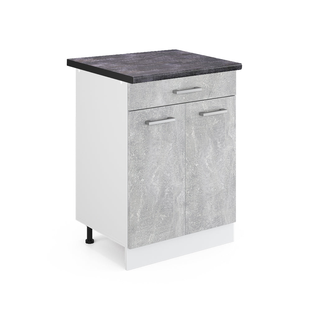 Vicco Mobiletto base per cucina Calcestruzzo 60 cm con cassetto, PL Antracite