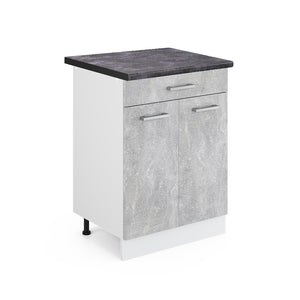 Vicco Mobiletto base per cucina Calcestruzzo 60 cm con cassetto, PL Antracite