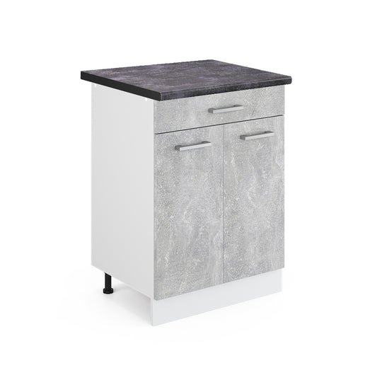 Vicco Mobiletto base per cucina Calcestruzzo 60 cm con cassetto, PL Antracite