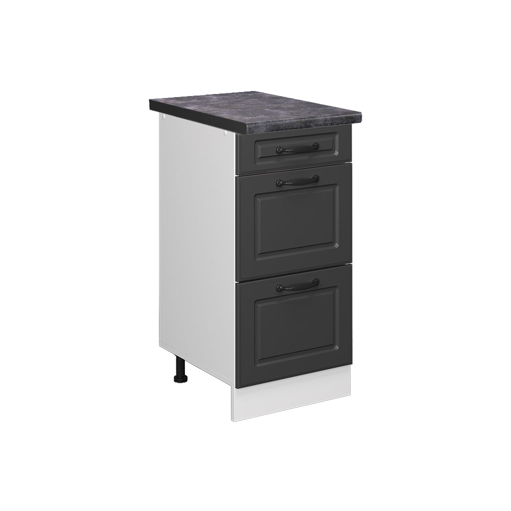 Vicco Mobiletto base per cucina Antracite casa di campagna 40 cm con cassetti, PL Antracite