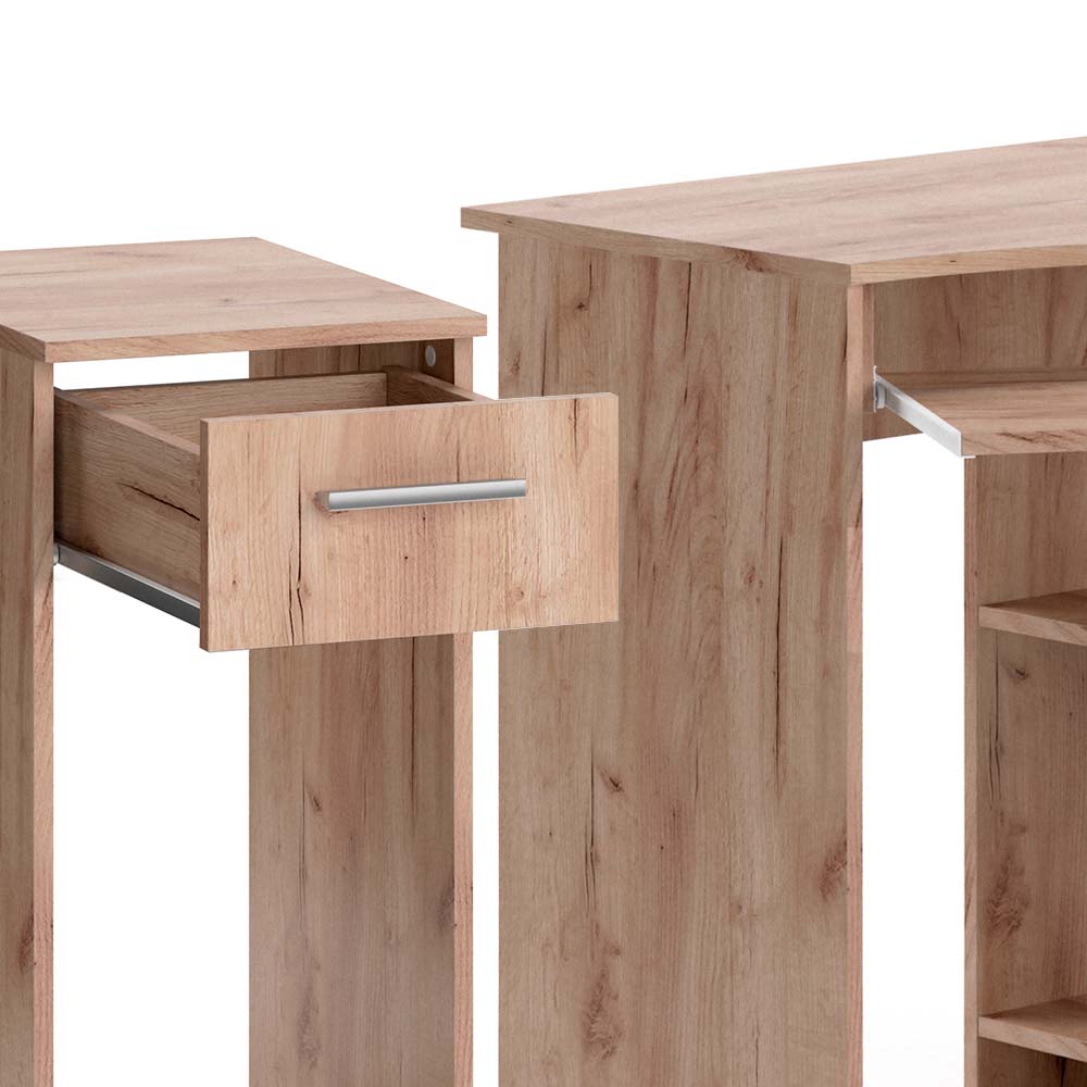 Vicco Scrivania angolare Sonoma 83 x 76 cm Set con armadio PC