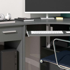 Vicco Scrivania angolare Antracite 83 x 76 cm Set con armadio PC