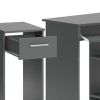 Vicco Scrivania angolare Antracite 83 x 76 cm Set con armadio PC