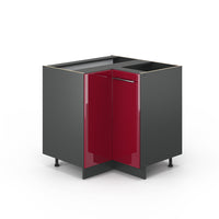 Vicco Mobile ad angolo cucina Rosso bordeaux lucido 80.5 cm senza piano di lavoro