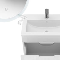 Vicco Set di mobili da bagno Bianco 3 parti, base 60 cm, specchio a led