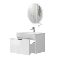 Vicco Set di mobili da bagno Bianco 3 parti, base 60 cm, specchio a led