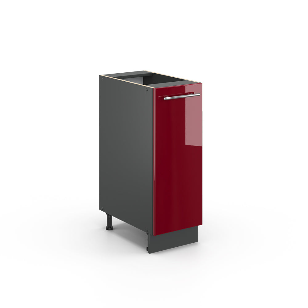 Vicco Armadio cucina dispensa alto Rosso bordeaux lucido 30 cm senza piano di lavoro