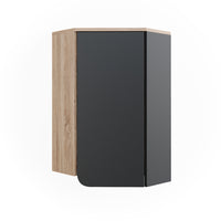 Vicco Mobiletto da bagno Antracite 50 x 75 cm con porta e vani aperti