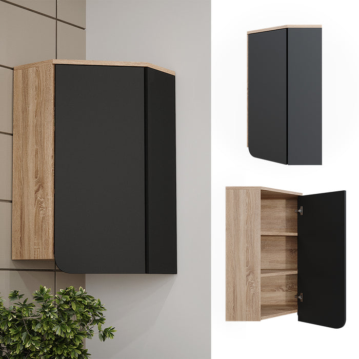 Vicco Mobiletto da bagno Antracite 50 x 75 cm con porta e vani aperti