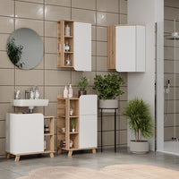 Vicco Pensile angolare Sonoma/Bianco 42.4 x 75 cm