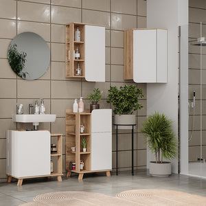 Vicco Pensile angolare Sonoma/Bianco 42.4 x 75 cm