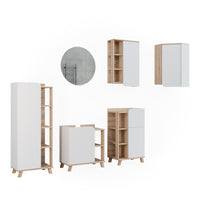 Vicco Set di mobili da bagno Sonoma/Bianco 5 parti