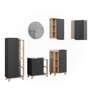 Vicco Set di mobili da bagno Sonoma 5 parti