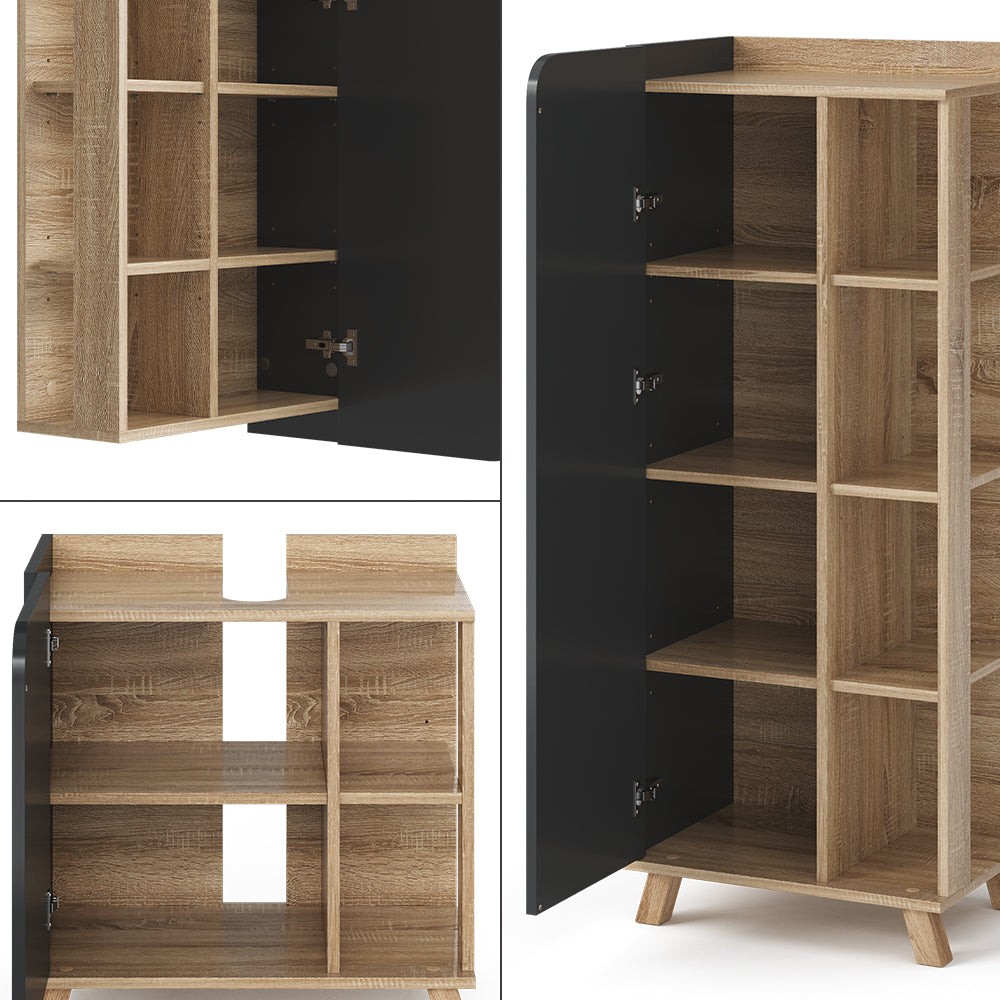 Vicco Set di mobili da bagno Sonoma 5 parti