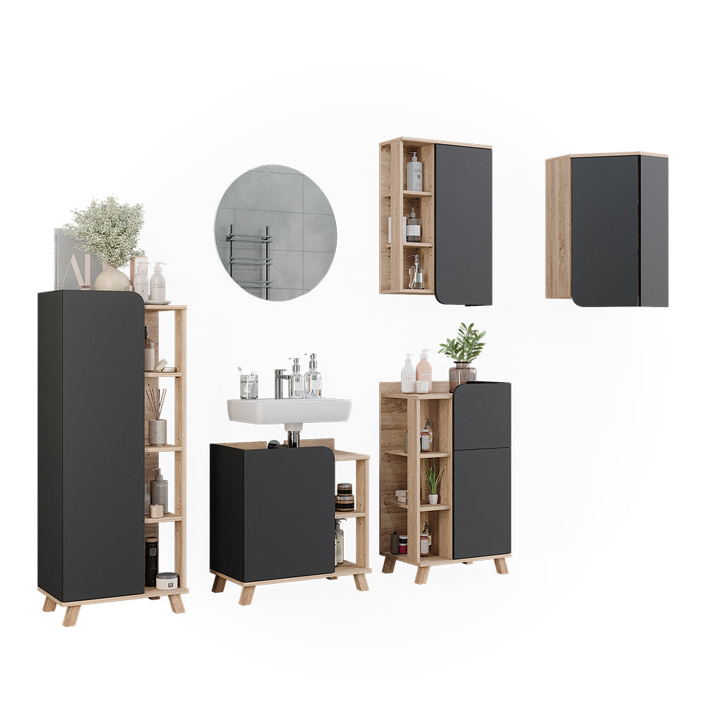 Vicco Set di mobili da bagno Sonoma 5 parti