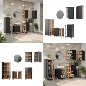 Vicco Set di mobili da bagno Sonoma 5 parti