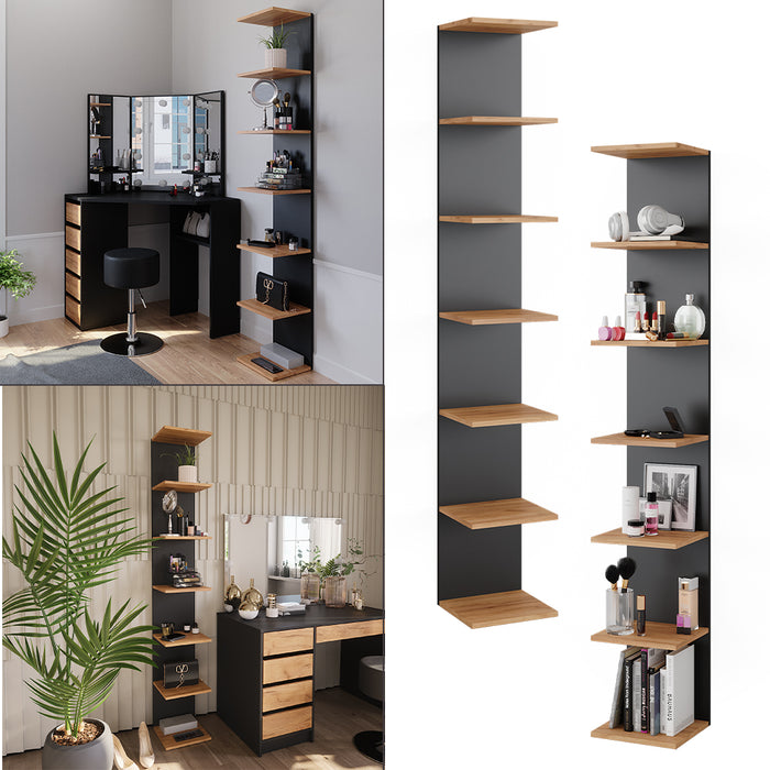 Vicco Scaffale a muro Antracite 30 x 190 cm