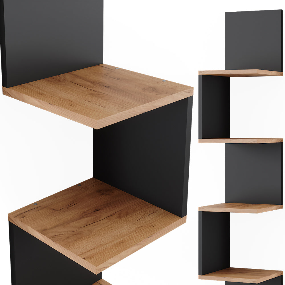 Vicco Scaffale ad angolo Antracite 28 x 175.4 cm con 5 scomparti