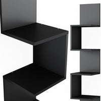 Vicco Scaffale ad angolo Nero 28 x 175.4 cm con 5 scomparti