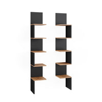 Vicco Libreria angolare da terra Antracite 28 x 175.4 cm Set di 2