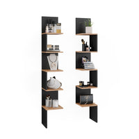 Vicco Libreria angolare da terra Antracite 28 x 175.4 cm Set di 2