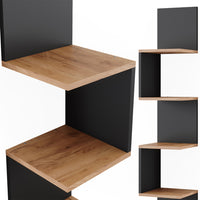 Vicco Libreria angolare da terra Antracite 28 x 175.4 cm Set di 2