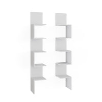 Vicco Libreria angolare da terra Bianco 28 x 175.4 cm Set di 2