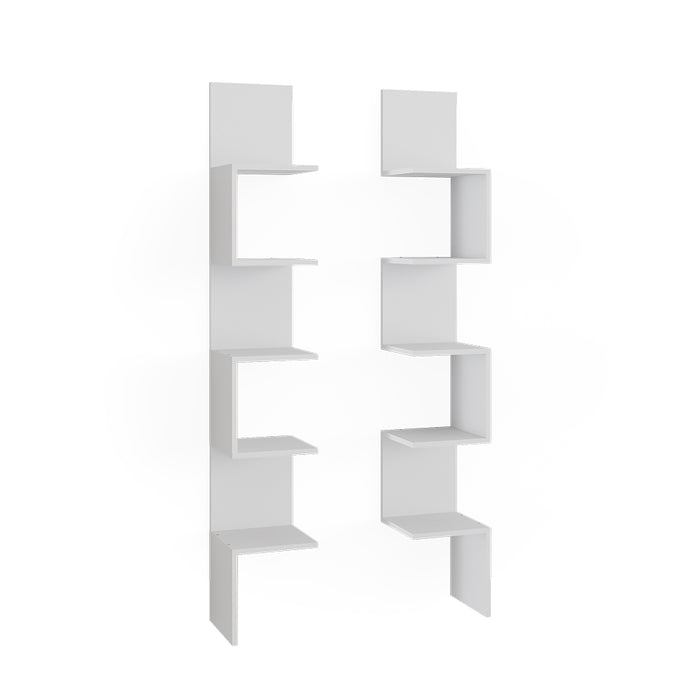 Vicco Libreria angolare da terra Bianco 28 x 175.4 cm Set di 2