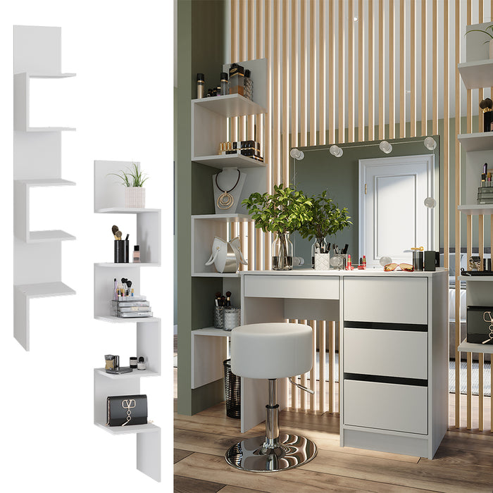 Vicco Libreria angolare da terra Bianco 28 x 175.4 cm Set di 2